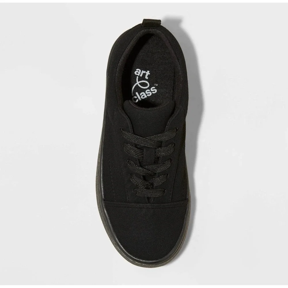 Art Class Garrett Sneakers Kids Black Lace Up Low Top Shoes 2 093-04-0597